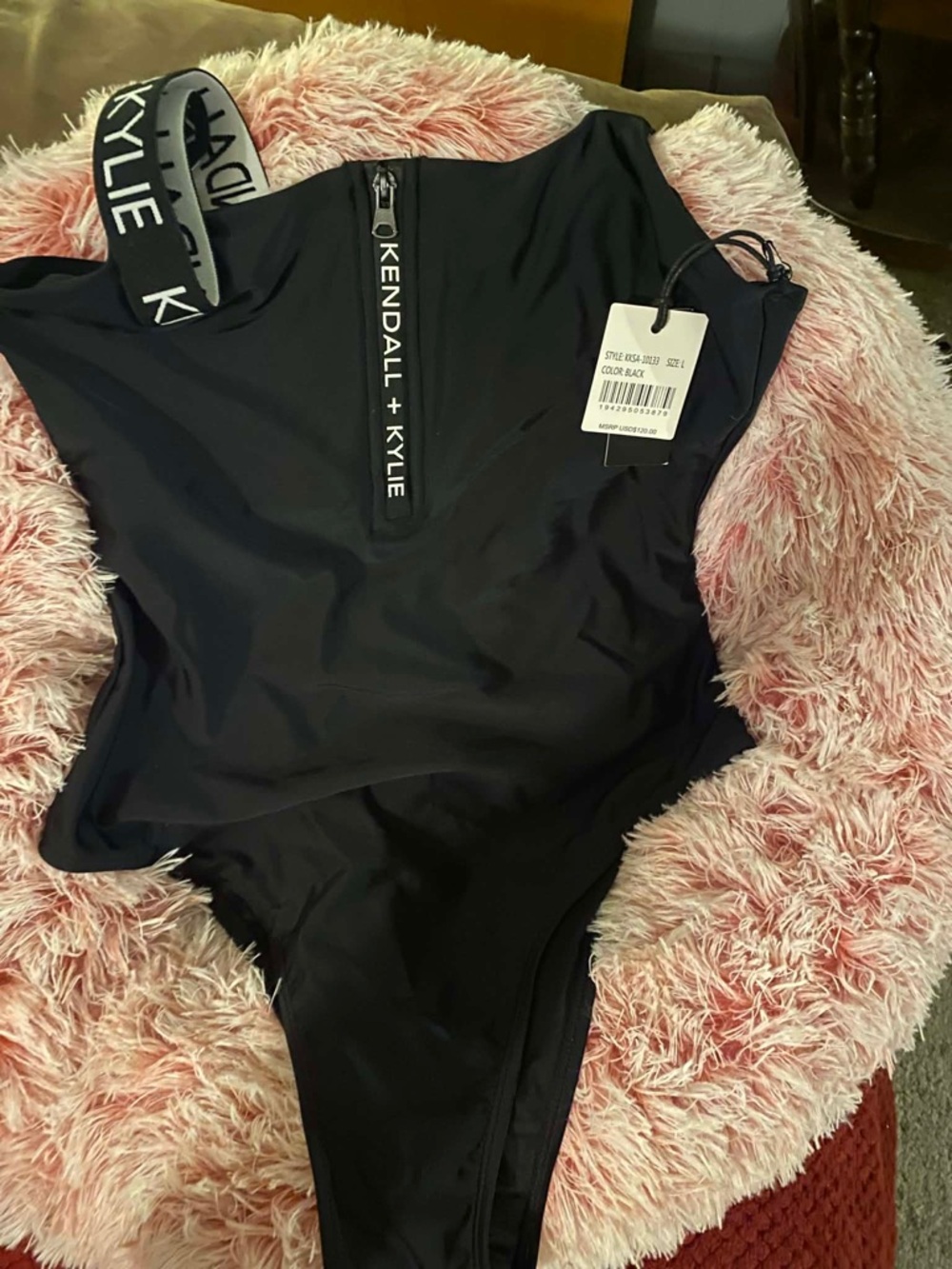 Kendall & Kylie Women’s Black One-Piece Swimsuit